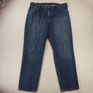 Cinch Jeans Mens 42x34 Blue Black Label Medium Loose Tapered Western Denim